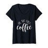 Womens Ok, But First Coffee Shirt Caffeine Drinker Addict Gift
