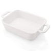 Foraineam 6 Pieces Bakeware Set, White Porcelain Souffle Dishes Creme