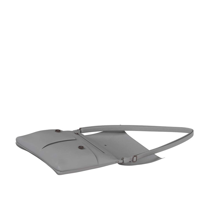 KMISSO 30607 Women's Vegan Leather Shoulder Bag, Deep Silver Colored