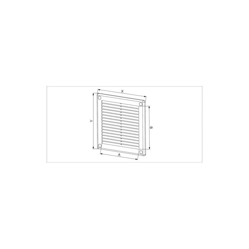 White Air Vent Grille Ventilation Cover with Inset Grid (Fly