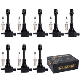 Set of 8 Ignition Coil Pack and Spark Plugs Fits for 2004 2005 2006 2007 Nissan Titan Armada Infiniti QX56 5.6 V8 Replaces# UF510 C1483