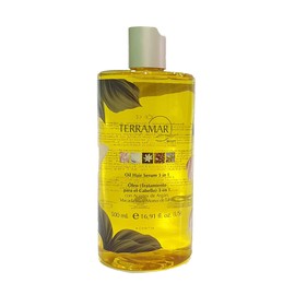 Terramar OLEO TRATAMIENTO PARA EL CABELLO 3 EN 1 CON ARGAN Y MACADAMIA 500ML 16.91FL JUMBO, AMARILLO