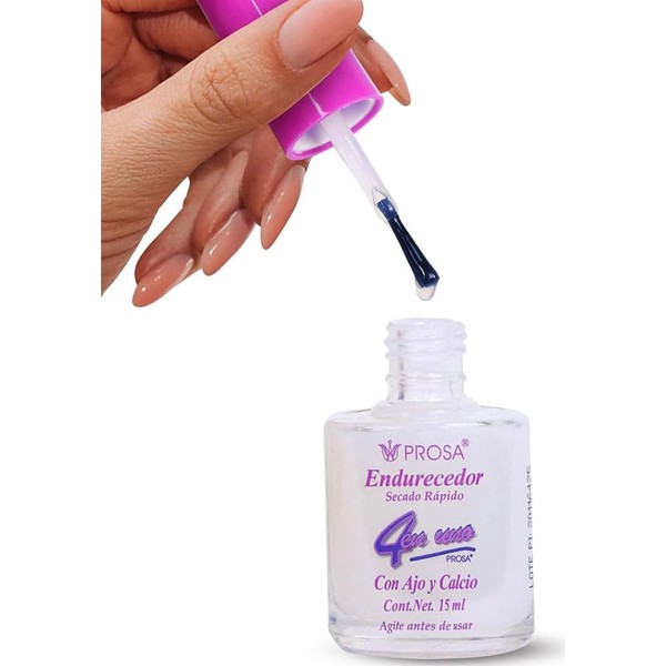 Esmalte Endurecedor de Uñas Prosa 4 en uno, Nail Hardener,