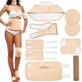 19Pcs Castor oil pack wrap,including 9pcs organic castor oil pack and 10pcs disposable patches for belly button,reusable wrap for entire body,adjustable straps,waterproof,anti leak