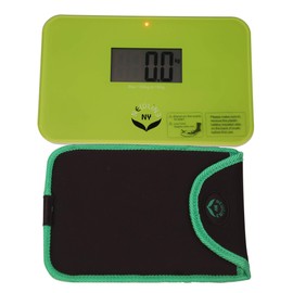 NEWLINE NY NewlineNY Step On Super Mini Smallest Travel Bathroom Scale with Trip Protection Sleeve: SBB0638SM-GN (Green) + NY-SMS-S001-BG