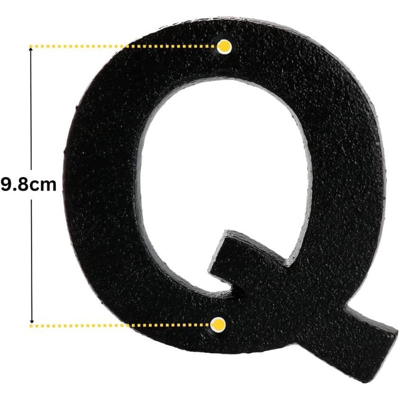Iron Letters - Door Letter Q