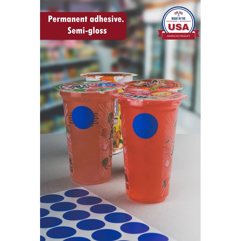 Royal Green White Stickers Round Labels - Circle Stickers Dots
