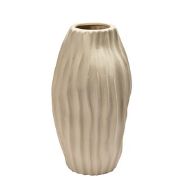 Bloomingville Stoneware Abstract Fluted Vase,9" L x 9" W x 17" H