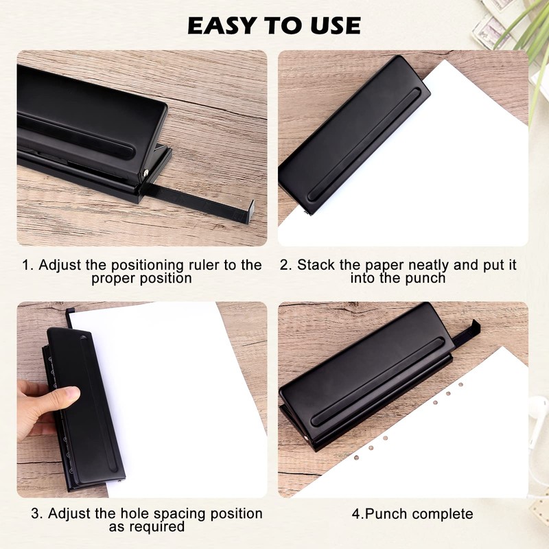 6 Hole Punch, A5 A6 A7 6-Ring Hole Punch with