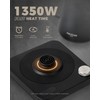 POLIVIAR Electric Gooseneck Kettle, 1350W Electric Tea Kettle Wood Pattern