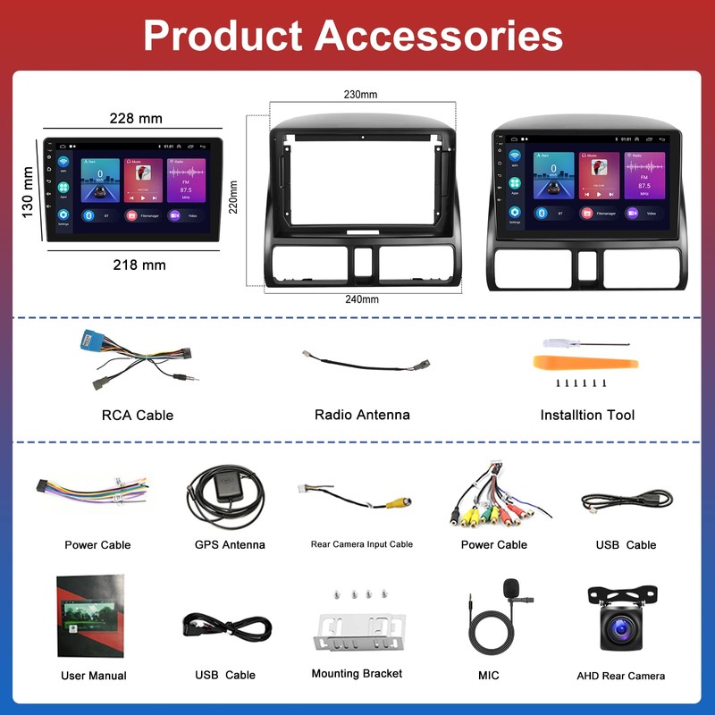 Car Radio for Honda CRV 2002-2006: [2G+64G] 9 inch Car