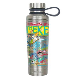 Catstudio Florida Keys Stainless Steel Water Bottle | BPA Free Triple Wall Insulation with Non Slip Bottom | Great for Running, Hiking, Sports, & Travel