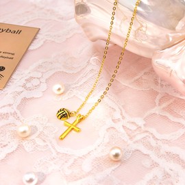 igvean Volleyball Gifts Volleyball Necklaces for Her Religious Gift