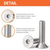 M6-1.0 x 16mm Flat Head Hex Socket Cap Screws Countersunk