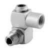 4pcs/Set Aluminum 1/4" Universal 360 Swivel Air Hose Connector Adapter