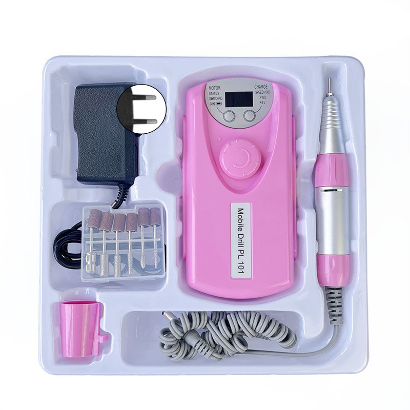 Electric Nail Polishing Machine Portable Mini Rechargeable 35000RMP Low Noise