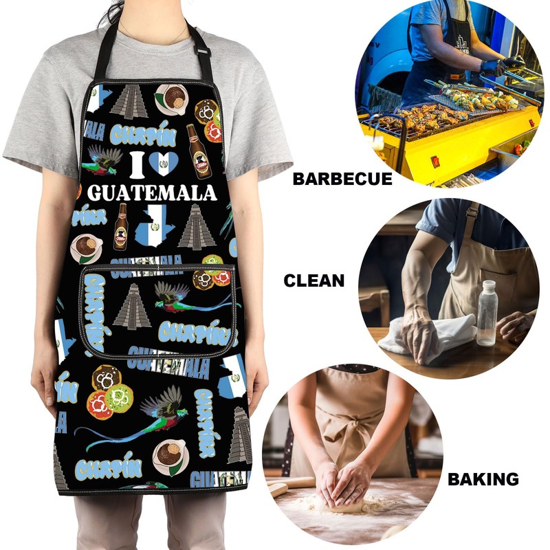 G2TUP Guatemala Aprons With Pockets Guatemalan Souvenir Apron Guatemalan Kitchen