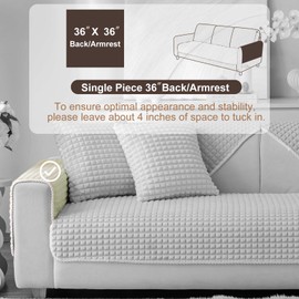 Aucrovee Soft Plush Plaid Couch Cover Washable, Non Slip Fleece Sectional Sofa Covers for 3 Cushion Couch Sofa L Sharped Sofa Slipcover for Pets, Furniture Protector (1 PCS 36"x36" Green)