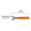 Truper Llave Ajustable (perico) 10' Cromada Mango De Pvc, Truper