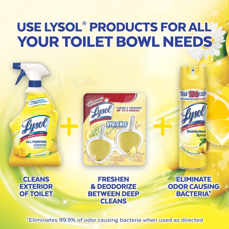 Lysol Automatic In-The-Bowl Toilet Cleaner, Cleans and Freshens Toilet Bowl,