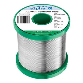 Telecore Plus No-Clean Solder Wire, P2, 032", Sn63Pb37, 1lb Spool
