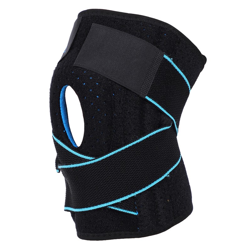 Adjustable straps breathable knee pads (blue black) for sale