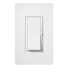 Lutron DVSCLV-603P-SW Diva Magnetic Low-Voltage Dimmer, Snow