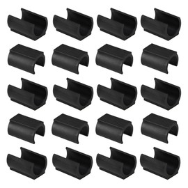 20PCS U-Shaped Metal Chair Leg Floor Protectors for Bar Stools and Chairs with Round Tube Feet, Non-Slip Foot Pads, Floor Glide Tubing Caps Covers, Protect Hardwood Floors from Scratches, 25mm