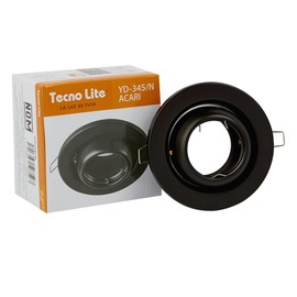 Tecnolite Lámpara para Empotrar, Lámina de Acero, color Negro YD-345/N