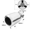 Rumplex Exhaust Trim Round Stainless Steel Sports Exhaust Tailpipe End