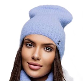 4sold Woolk Mens Womens Premium Lara's Special Yarn Beanie Warm Winter Cable Knitted Hat Plain Ski Wooly Cap - Blue