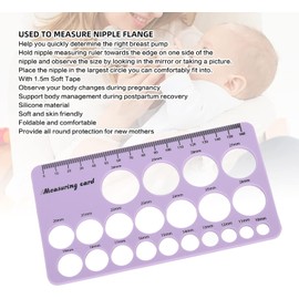 Regla de Brida para Pezones, Regla de Medición de Pezones para Madres, Herramienta de Medición de Brida para Senos de Silicona Flexible Herramienta para Dimensionar el Extractor