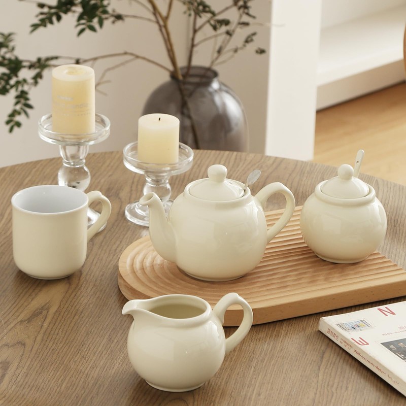 London Pottery Ceramic Sugar Jar with Lid and Spoon,Porcelain Seasoning