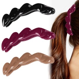 Pack of 3 Banana Hair Clips, Hair Clips, Vintage Banana Hair Clips, Fish Clips for Long Hair, Ponytail Hair Clip, Banana Clips, Comb Fish Clips, Banana Hair Comb, for Women and Girls