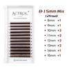 ACTROL W 4D Eyelashes Extension Lashes Brown C Curl 0.07mm