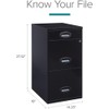 Pemberly Row 3 Drawer Metal File Cabinet with Pencil Drawer