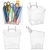 Clear Pegboard Cups with Hooks 4 Pack, 1/8" & 1/4"
