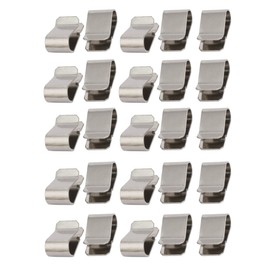 uxcell® 25pcs Stainless Steel Spring U Clip Silver Tone 21.4mm x 12mm