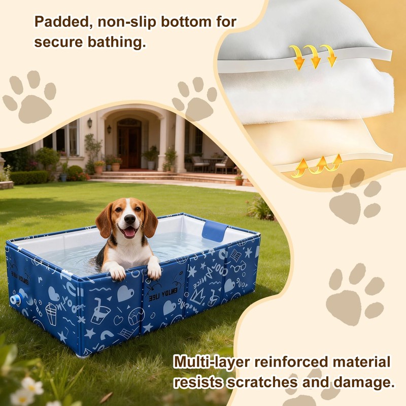 Foldable Dog Bathtub for Small to Medium Dogs & Cats