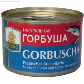 Pacific Humpback Salmon "Gorbuscha" Pieces with Skin and Bones in Own Juice 250g