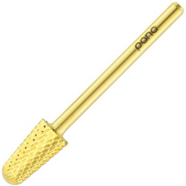 Pana 3/32" Safety Bit Nail Carbide Bit - For Electric Dremel Drill Machine (Medium, Cone - Gold)