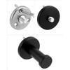 QWORK® 8Pcs Black Round Wall Hooks, 55 mm Coat Hook,