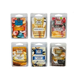 6 Pack Soy Blend Wickless Candle Wax Bar Melts - Breakfast Set - Blueberry Muffins, Turkish Hazelnut Coffee, Cappuccino Brulee, Country Berry Hotcakes, Fruity Loops and Almond Biscotti!