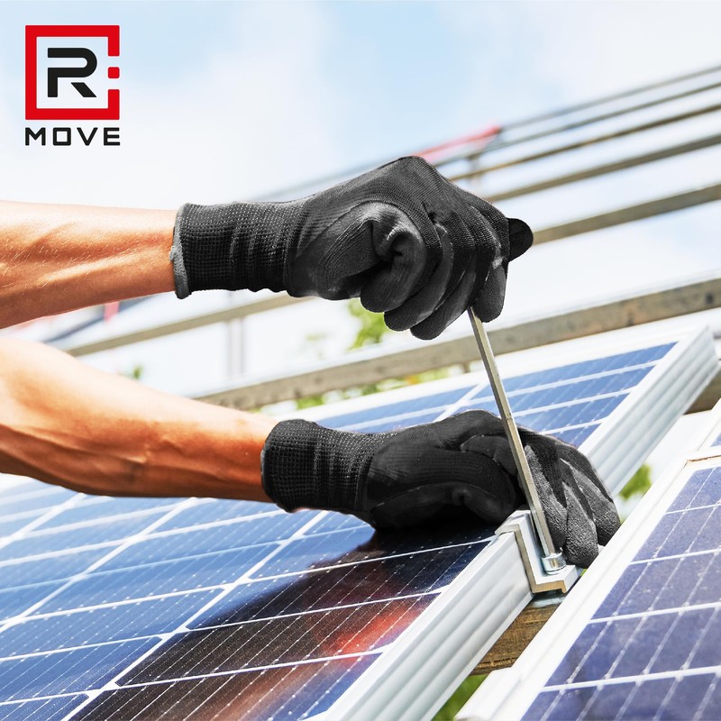 R MOVE 12 Pairs Work Gloves M Protective Polyurethane Gloves
