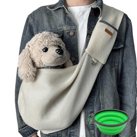 [Mterals Mesh Sling Genuine] All Season Specifications, Veterinarian, Dog, Carrier Bag, Breathable Heatstroke Carrying Bag, Pet Sling, Dog Sling, Cats, Mesh Net, Prevents Popping Out, Pet Bag, Small