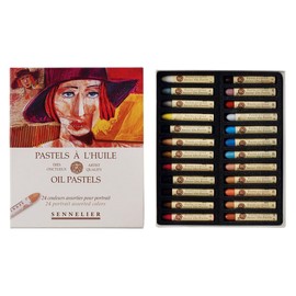 SENNELIER Cardboard Oil Pastel Set, 24 Count (Pack of 1), Portrait