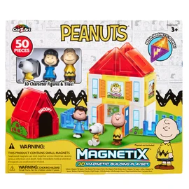 Magnetix 3D Peanuts Charlie Brown and Friends Magnetic Building Tile Playset, Educational, STEM Toys for Ages 3+, 50 Pieces