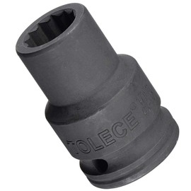 TA-VIGOR 12 Point Socket 3/4" Drive 17mm Metric Spindle Axle Nut Socket Wrench Durable CR-MO Steel 56mm Length Socket for Car Repair Easy Removal