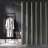 Yuanice Extra Long Shower Curtain 84 Inch Beige Linen Shower