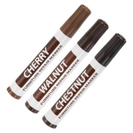 uxcell Furniture Repair Wood Markers, 3 Pcs 3 Colors Touch Up Filler Sticks, Oil Based Paint Markers for Scratches, Tables, Wood Floors, Cabinet, Carpenters, Cover Ups